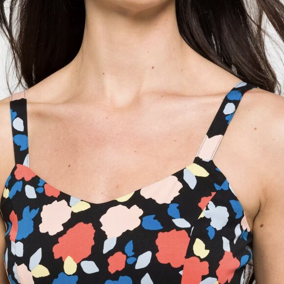 41 Hawthorn L Black Multicolor Abstract Beatriz Clean Maxi Dress with Slit - Picture 4 of 9